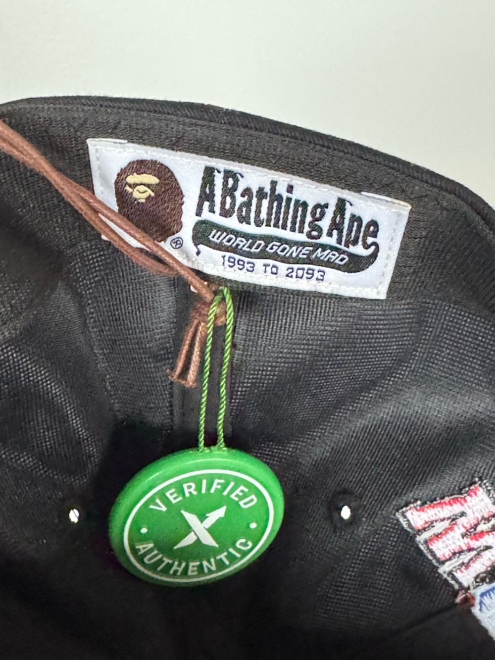 Bape Black Snapback Hat with Multicolor Embroidered Logo - Picture 3 of 11